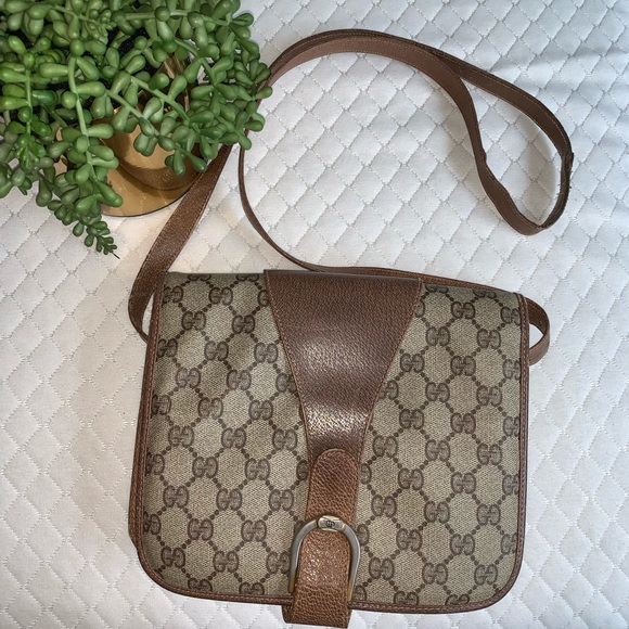 Gucci Handbags - Gucci • vintage large flap crossbody purse